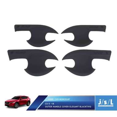 JSL Outer Handle Cover Elegant Mangkok Pintu Mobil for Mazda CX5 2018 blacktivo