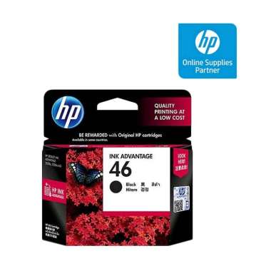 HP 46 Black CZ637AA Cartridge Tinta Printer Deskjet 2020hc/2520hc/2029/2529/4729 All-In-One [Origina