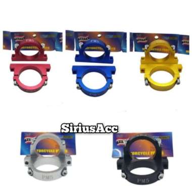 Kleman Spakbor Depan Breket Spakbor Depan CNC Universal Bebek & Matic warna Hitam