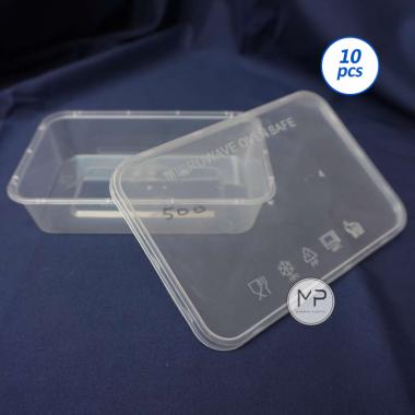 THINWALL 500ml / Kotak Makanan 500ml / Food Container 500ml / Mika Thinwall 500ml - 10pcs TRANSPARAN