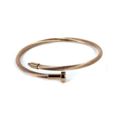 Dparis Silver Gelang Tangan Bangle Model Paku Rosegold KK057 ROSE GOLD