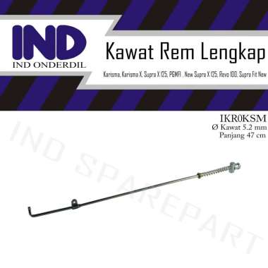 Kawat-Mur-Per Tiang-Lidi-Gantar Rem Belakang Lengkap-Komplit Karisma & Kharisma X & Supra X 125 PGMF