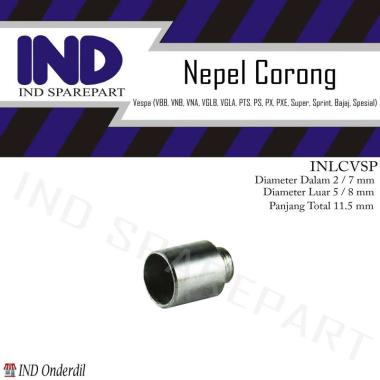 IND Onderdil Nipple Corong Motor for Vespa PTS/ PS/ PX SILVER
