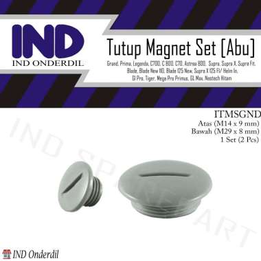 Kancing-Baut-Baud Tutup Block-Blok-Bak Magnet-Mesin Besar-Kecil Abu-Silver Set Mega Pro Lama-New Pri