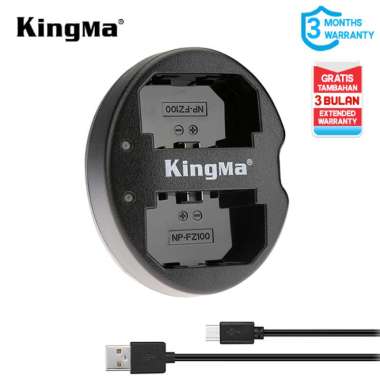KINGMA NON LCD DUAL CHARGER FOR SONY NP-FZ100 BLACK