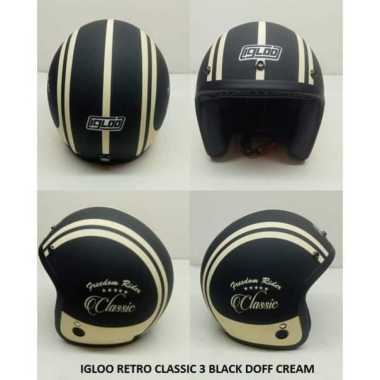 Helm Bogo Retro Igloo Classic + Kaca classic 4 red