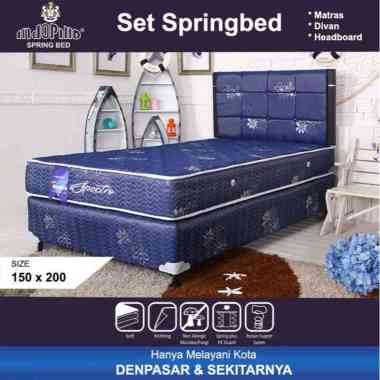 Indopillo Set Mattress Spectro Kasur Springbed 150 x 200 blue sea