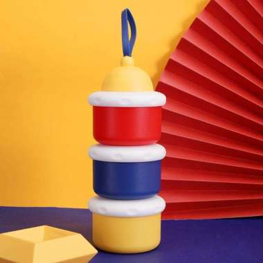 Tempat Susu Bubuk Bayi Wadah Dispenser Susu Formula Bayi 3 Tingkat