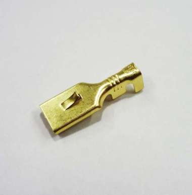 Skun Kabel Female Gepeng 9 x 25,5mm. Diameter dalam 7,8mm. Tebal 0,4mm Ukuran D