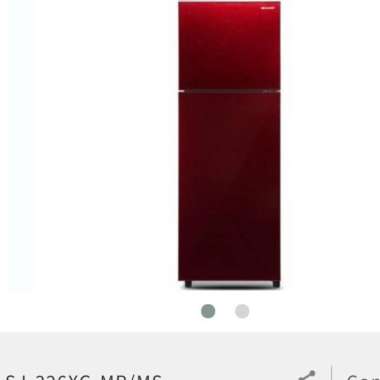 SHARP KULKAS SJ-326XG 2 PINTU SHINE GLASS DOOR JADETABEK