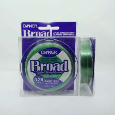 Senar Pancing Owner Broad 0.26 mm 14 Lb 6.2 Kg 300 M BA01307 Green Blue