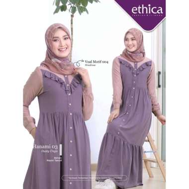[READY] ETHICA ORIGINAL HANAMI 03 DUSTY UNGU GREY (DO) GAMIS DEWASA S HANAMI 03 UNGU