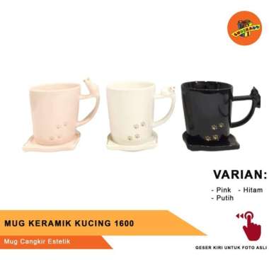 MUG KERAMIK KUCING 1600 - Mug Cangkir Estetik
