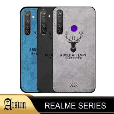 Promo Case DEER Semua Type Realme Series Softcase Motif Jeans Casing Handphone REAL 7i HITAM