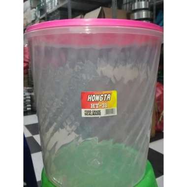 Toples kue/Toples Kerupuk/toples PLastik/Toples Hongta HT.31 Hijau