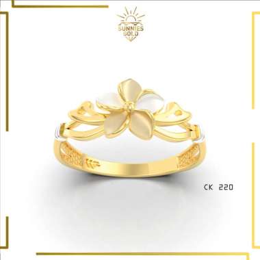 CINCIN WANITA EMAS ASLI KADAR 375 DAN KADAR 300 CINCIN BUNGA CINCIN EMAS MURAH ELEGAN CK 220 8K