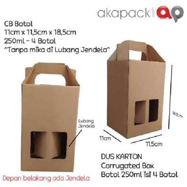 Kardus Kemasan Botol / Kardus Hampers / Dus Karton Corrugated Box cb botol 500ml