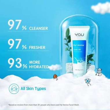 [PROMO] YOU Hy! Amino Facial Wash | Oil Control, Hydrating, Brightening, Anti-Acne, Sabun Cuci Muka 