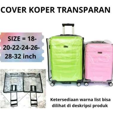 plastik pembungkus cover pelindung koper size 32 28 26 24 20 18 ukuran 24