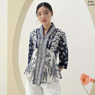 Evercloth Bira Long Atasan Batik Wanita Batik Lengan Panjang Batik Standard