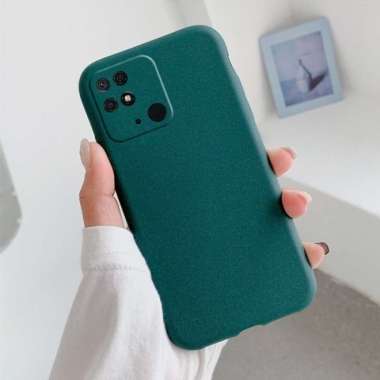 Soft Case Xiaomi Redmi 10C Silikon Slim Matte Silikon Sandstone hijau tua