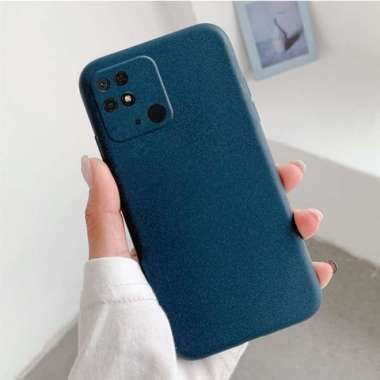 Soft Case Xiaomi Redmi 10C Silikon Slim Matte Silikon Sandstone biru tua