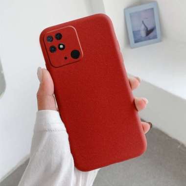 Soft Case Xiaomi Redmi 10C Silikon Slim Matte Silikon Sandstone Merah