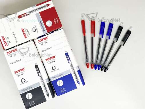 Pen Cetek Pulpen Ballpoint Joyko Vocus Trans Triangular BP-349 0.7mm HITAM