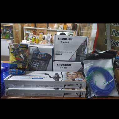 PAKET PODCAST Mic Microphone BM800 BM 800 Mixer A4 Youtube Recording