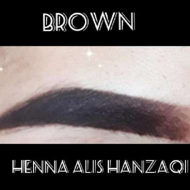 Henna alis Henna brow HanzaQi super premium cetakan alis Cokelat