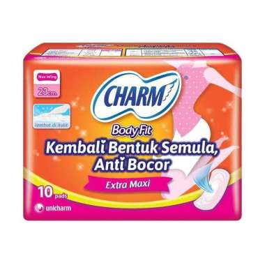 Promo Harga Charm Body Fit Extra Maxi NonWing 10 pcs - Blibli