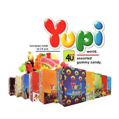 Yupi Jelly Gummy Candy - Varian Kotak isi 12 sachet HAPPY BEAR