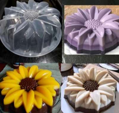 Cetakan agar bunga matahari / loyang agar plastik / cetakan puding bunga matahari / cetakan agar sun