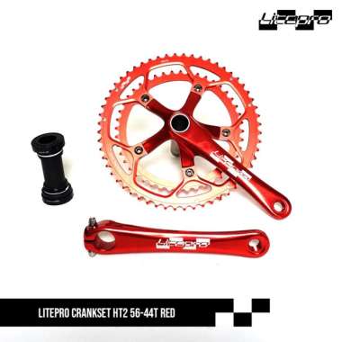 DELTACYCLES - LITEPRO CRANKSET HT2 56-44T RED
