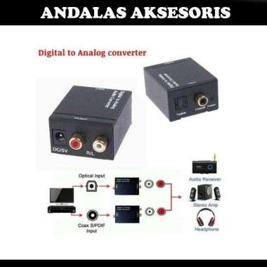Digital to Analog Toslink Audio Converter paket kabel optik audio