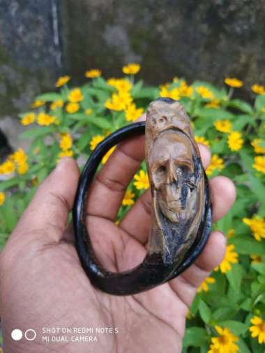 gelang AKAR BAHAR HITAM BONGGOL UKIR HD 214 HITAM