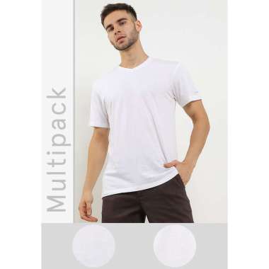 Hush Puppies Kaos Dalam Pria 2 Ss Vneck Modal All White All White M