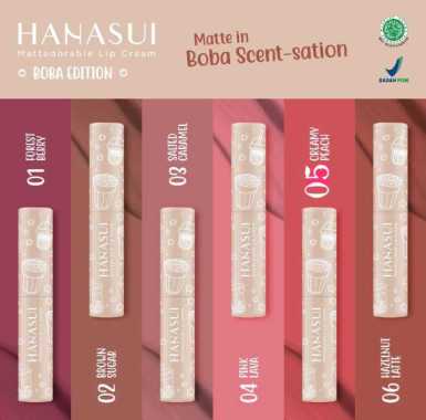 Hanasui Mattedorable Lip Cream ORIGINAL - HANASUI LIP MATTE BOBA 05 CREAMY PEACH