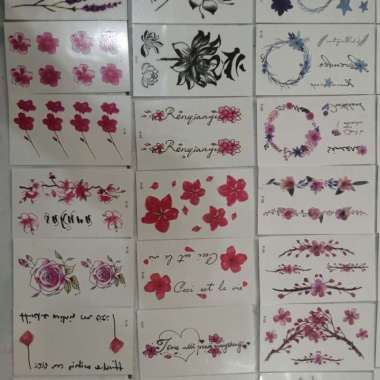 stiker tato bunga