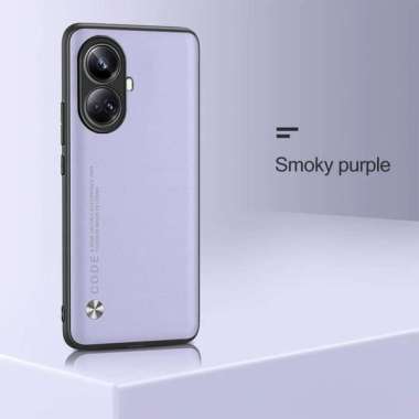 CASE REALME 10 PRO 10 PRO PLUS 5G PREMIUM VEGAN LEATHER REALME 10 PRO LAVENDER GREY
