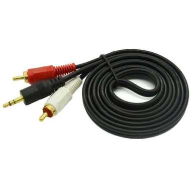 KABEL AUDIO 5 METER JACK 3.5mm TO RCA 2 GOLD PLATE