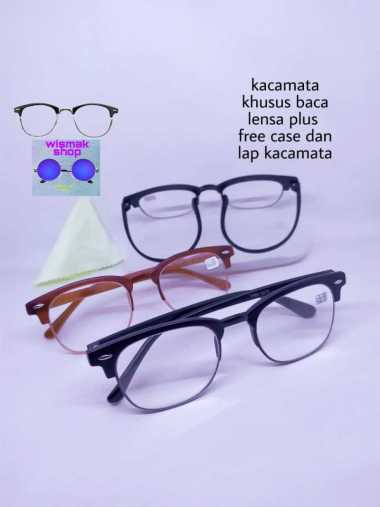 kacamata baca model frame letur RB lentur elastis ringan plus175 hitam