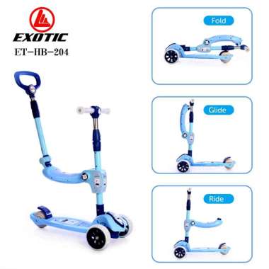 Scooter Anak Exotic ET HB-204 Skuter Duduk HB204 Sekuter Lipat HB 204 Dorongan