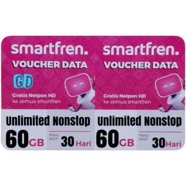 Voucher SmartFren Unlimited Nonstop 60GB