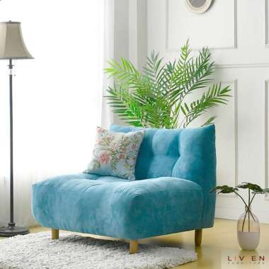 LIVIEN FURNITURE Sofa Ruang Tamu - Willow Single Sofa Sandaran Cloud - Sofa Minimalis - Sofa Santai 