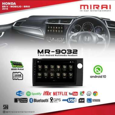 Head unit android brio mobilio brv mirai mr9032 - mirai mr9032 9 inch