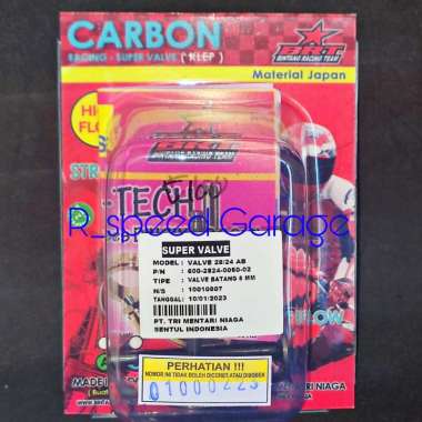 KLEP 2824 BATANG 5 MM CARBON HEAD BRT C100 ASTREA SUPRA FIT 100