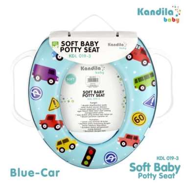 Kandila Baby Toilet Seat KDL019-3 / Alas Dudukan Toilet Anak Bayi Blue Car
