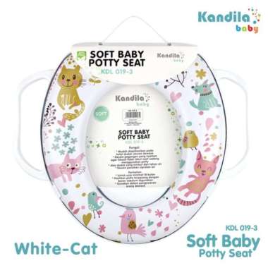 Kandila Baby Toilet Seat KDL019-3 / Alas Dudukan Toilet Anak Bayi White Cat