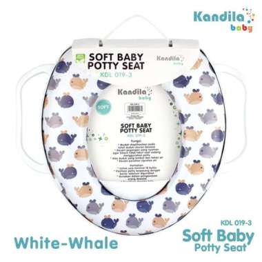 Kandila Baby Toilet Seat KDL019-3 / Alas Dudukan Toilet Anak Bayi White Whale